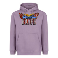 Lavender American Babe With Sunflowers Heavyweight Hoodie - LillyAllenDesigns