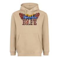 Mushroom American Babe With Sunflowers Heavyweight Hoodie - LillyAllenDesigns