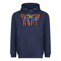 Navy American Babe With Sunflowers Heavyweight Hoodie - LillyAllenDesigns