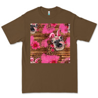 Cacao easter heifer with bunny ears seamless pattern Premium Tee - Artiststas