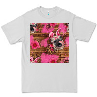 Dove Grey easter heifer with bunny ears seamless pattern Premium Tee - Artiststas