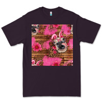 Plum easter heifer with bunny ears seamless pattern Premium Tee - Artiststas