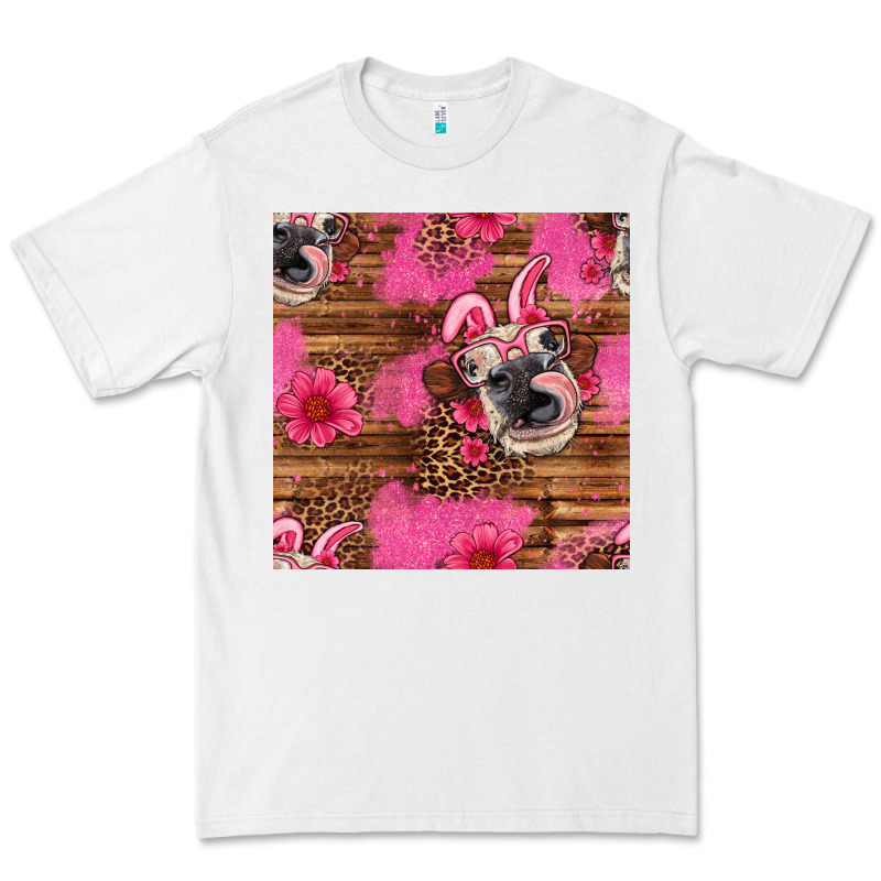 Easter Heifer With Bunny Ears Seamless Pattern Premium Tee by Artiststas | Teevron