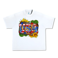 White usa Urban Heavy Tee - Zillion Design Studio