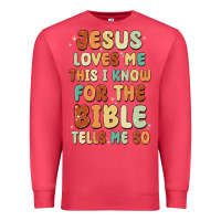 Cardinal jesus loves me this i know for the bible tells me Premium Sweatshirt - MaliasSmallBusiness