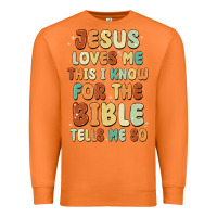 Carrot jesus loves me this i know for the bible tells me Premium Sweatshirt - MaliasSmallBusiness