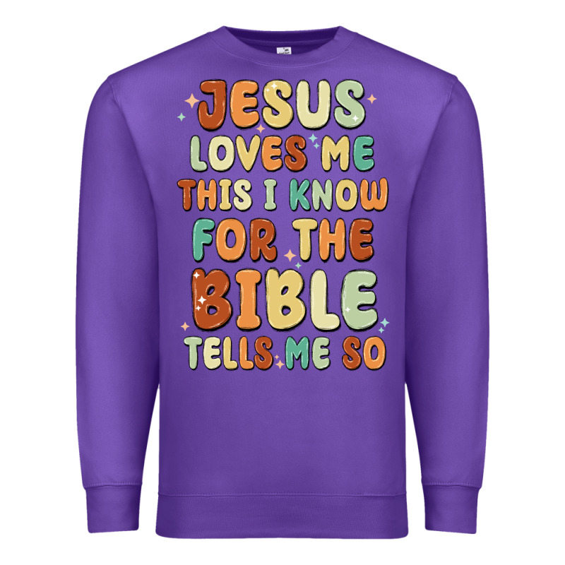 Jesus Loves Me This I Know For The Bible Tells Me Premium Sweatshirt by MaliasSmallBusiness | Teevron