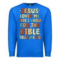 True Royal jesus loves me this i know for the bible tells me Premium Sweatshirt - MaliasSmallBusiness