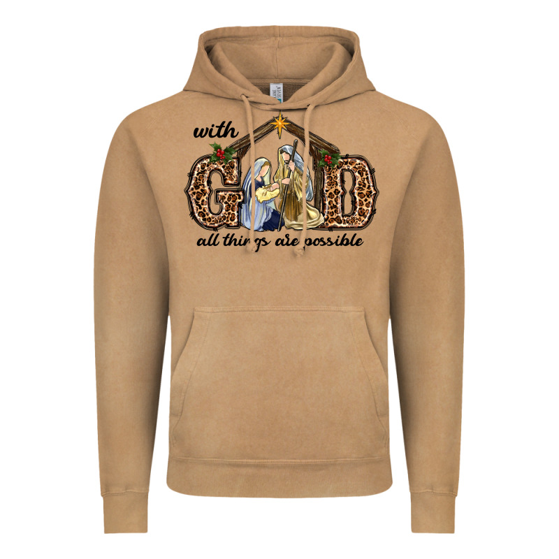 With God All Things Are Possible Vintage Hoodie by RanaPortraitStore | Teevron