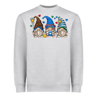 Heather Grey lacrosse gnomes Heavyweight Sweatshirt - Zillion Design Studio