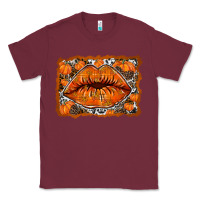 Burgundy fall lips Classic Tee - RacoonDesign