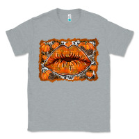 Heather Grey fall lips Classic Tee - RacoonDesign