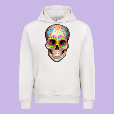 Mexican Skull Urban Hoodie Designed By Artiststas