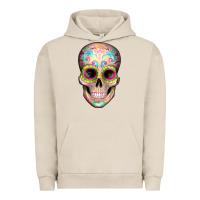 Pigment French Oak Mexican Skull Urban Hoodie - Artiststas