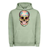 Pigment Oil Green Mexican Skull Urban Hoodie - Artiststas