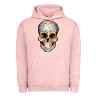 Pigment Salmon Mexican Skull Urban Hoodie - Artiststas
