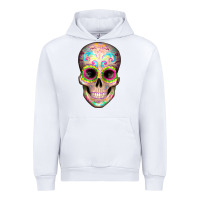 White Mexican Skull Urban Hoodie - Artiststas