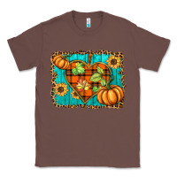 Chestnut fall pumpkins and sunflowers heart Classic Tee - BarkalooDesign