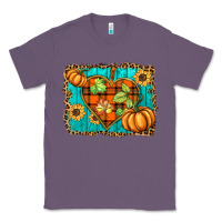 Lavender fall pumpkins and sunflowers heart Classic Tee - BarkalooDesign