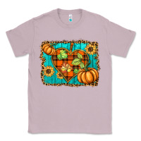 Lilac fall pumpkins and sunflowers heart Classic Tee - BarkalooDesign
