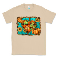 Mushroom fall pumpkins and sunflowers heart Classic Tee - BarkalooDesign