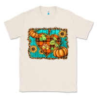 Natural fall pumpkins and sunflowers heart Classic Tee - BarkalooDesign