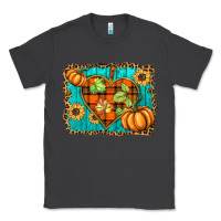 Smoke fall pumpkins and sunflowers heart Classic Tee - BarkalooDesign