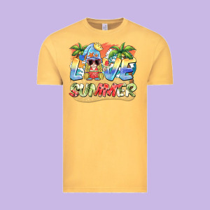 Love Summer Gnomes  Background Vintage Tee Designed By Barkaloodesign
