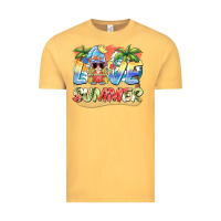 Vintage Mustard love summer gnomes  Background Vintage Tee - BarkalooDesign