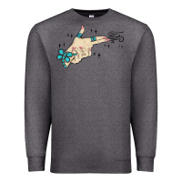 Charcoal Heather western turquoise gun hand Premium Sweatshirt - MaliasSmallBusiness