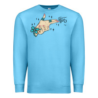 Ocean Blue western turquoise gun hand Premium Sweatshirt - MaliasSmallBusiness