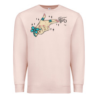 Pale Pink western turquoise gun hand Premium Sweatshirt - MaliasSmallBusiness