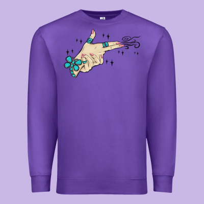 Western Turquoise Gun Hand Premium Sweatshirt Designed By Maliassmallbusiness