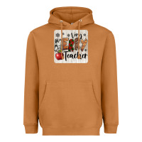 Very Merry Teacher Christmas Coaster Heavyweight Hoodie | Teevron