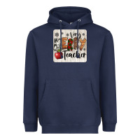 Navy very merry teacher christmas coaster Heavyweight Hoodie - Jasminsmagicworld