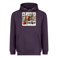 Plum very merry teacher christmas coaster Heavyweight Hoodie - Jasminsmagicworld