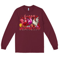 Burgundy happy valentines day Long Sleeve Tee - RacoonDesign
