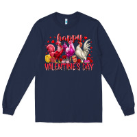 Navy happy valentines day Long Sleeve Tee - RacoonDesign