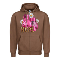 Chestnut Breast Cancer Boxing Gloves Zipper Hoodie - Artiststas
