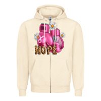 Sandshell Breast Cancer Boxing Gloves Zipper Hoodie - Artiststas