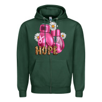 Sports Green Breast Cancer Boxing Gloves Zipper Hoodie - Artiststas