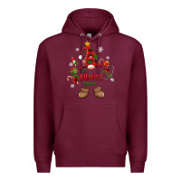 Burgundy the nurse gnome christmas Premium Hoodie - MaliasSmallBusiness