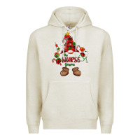 Oatmeal Heather the nurse gnome christmas Premium Hoodie - MaliasSmallBusiness
