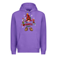 Purple the nurse gnome christmas Premium Hoodie - MaliasSmallBusiness