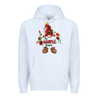White the nurse gnome christmas Premium Hoodie - MaliasSmallBusiness