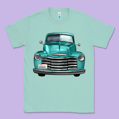 Western Truck Front View Classic Tee Designed By Fadigitalartstudio