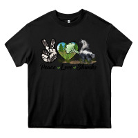 Black Peace Love Skunks Heavy Core Tee - LillyAllenDesigns