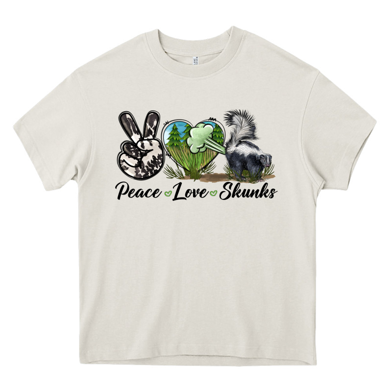 Peace Love Skunks Heavy Core Tee by LillyAllenDesigns | Teevron