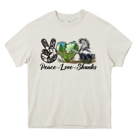Cream Peace Love Skunks Heavy Core Tee - LillyAllenDesigns