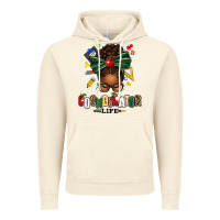 Vintage Artic educational coordinator life afro messy bun Vintage Hoodie - texasbilliewilder